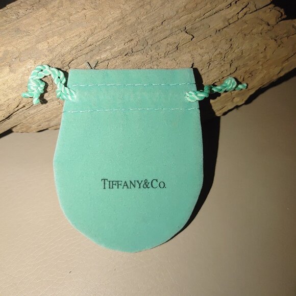 Tiffany & Co. Velvet Drawstring Jewelry Pouch 3" Dust Bag Cloth Jewelry Trinket - Picture 7 of 8